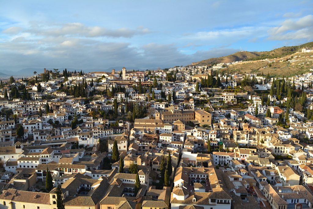 Granada, view over the town from Alhambra